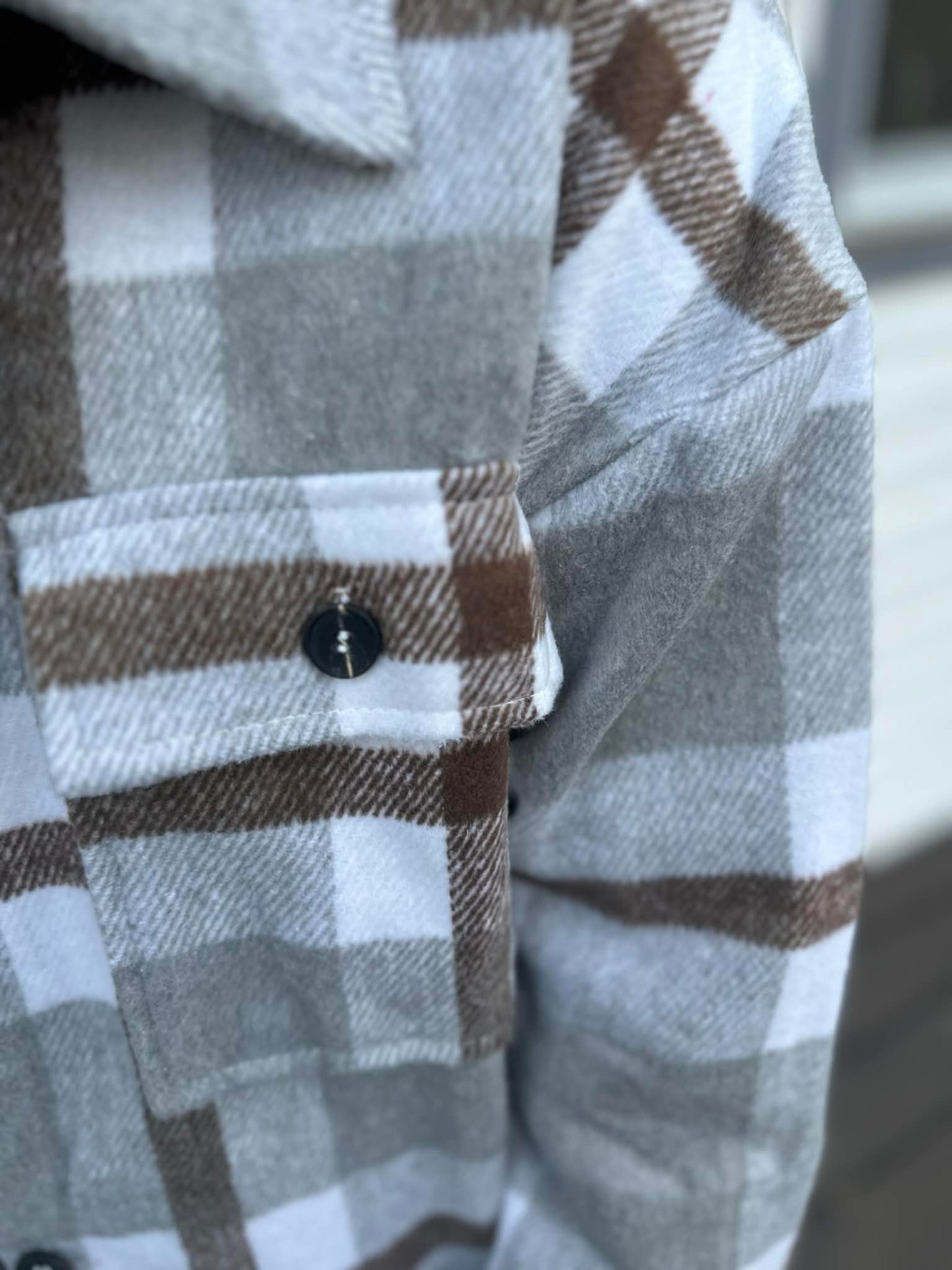 Gray Plaid Shacket