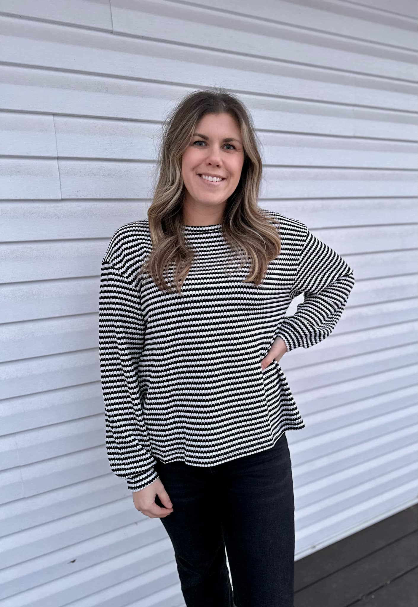 Black + White Long Sleeve