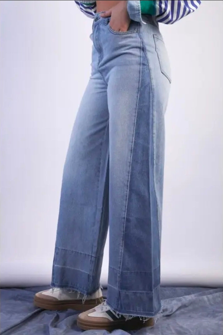 Color Block Denim Jean