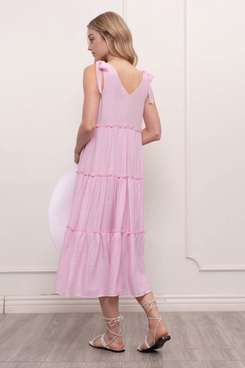 Pink Tiered Dress