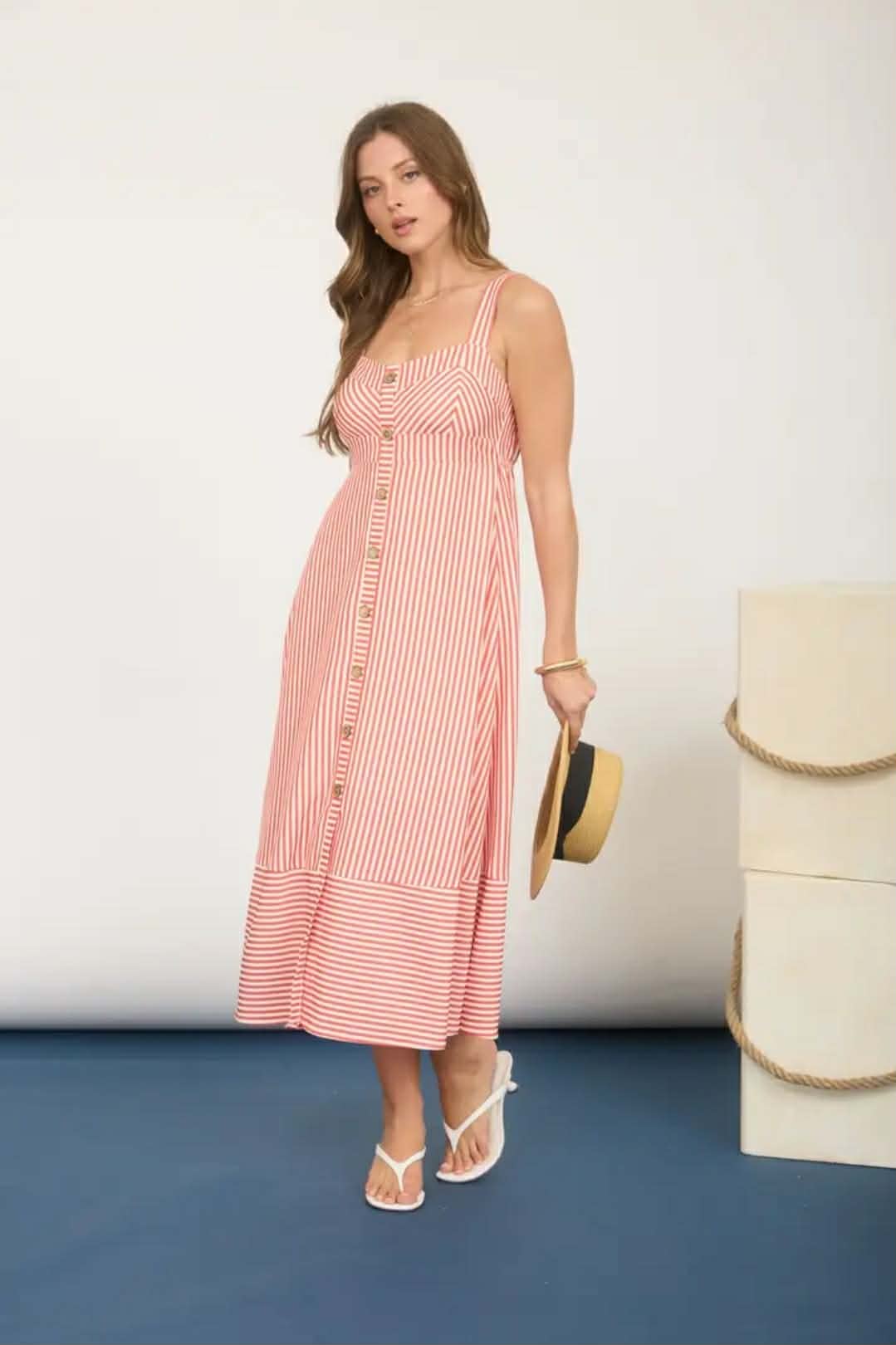Stripe Sweetheart Dress
