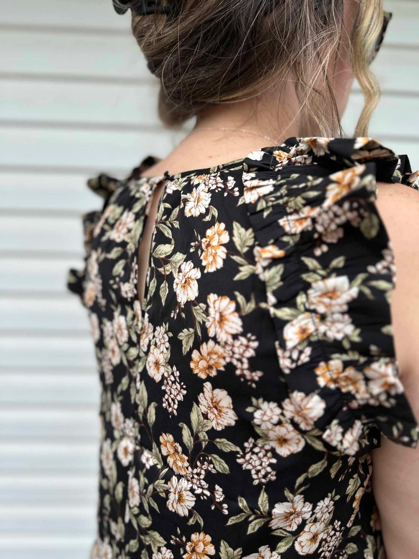 Floral Ruffle Blouse