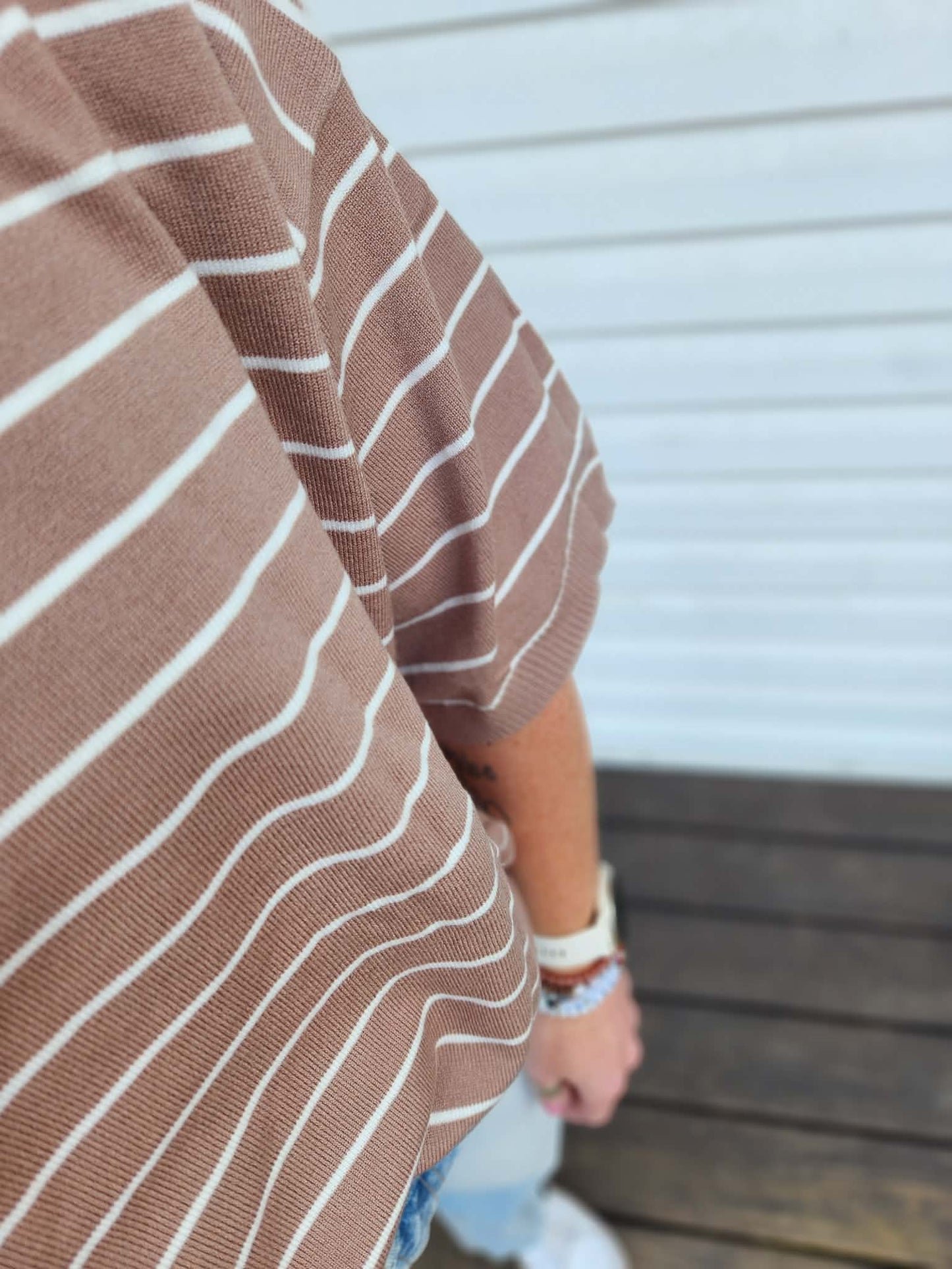 Striped Knit Short Sleeve