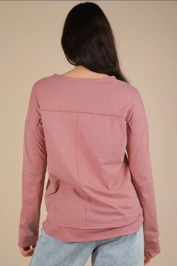 Mineral Washed Button Knit