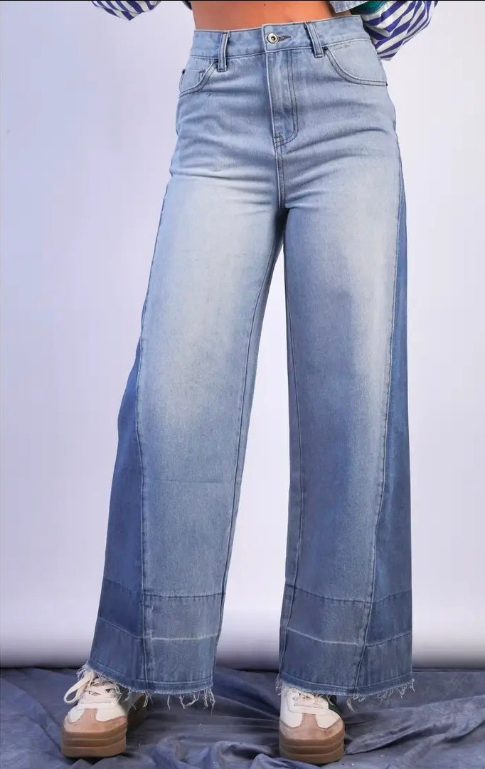 Color Block Denim Jean