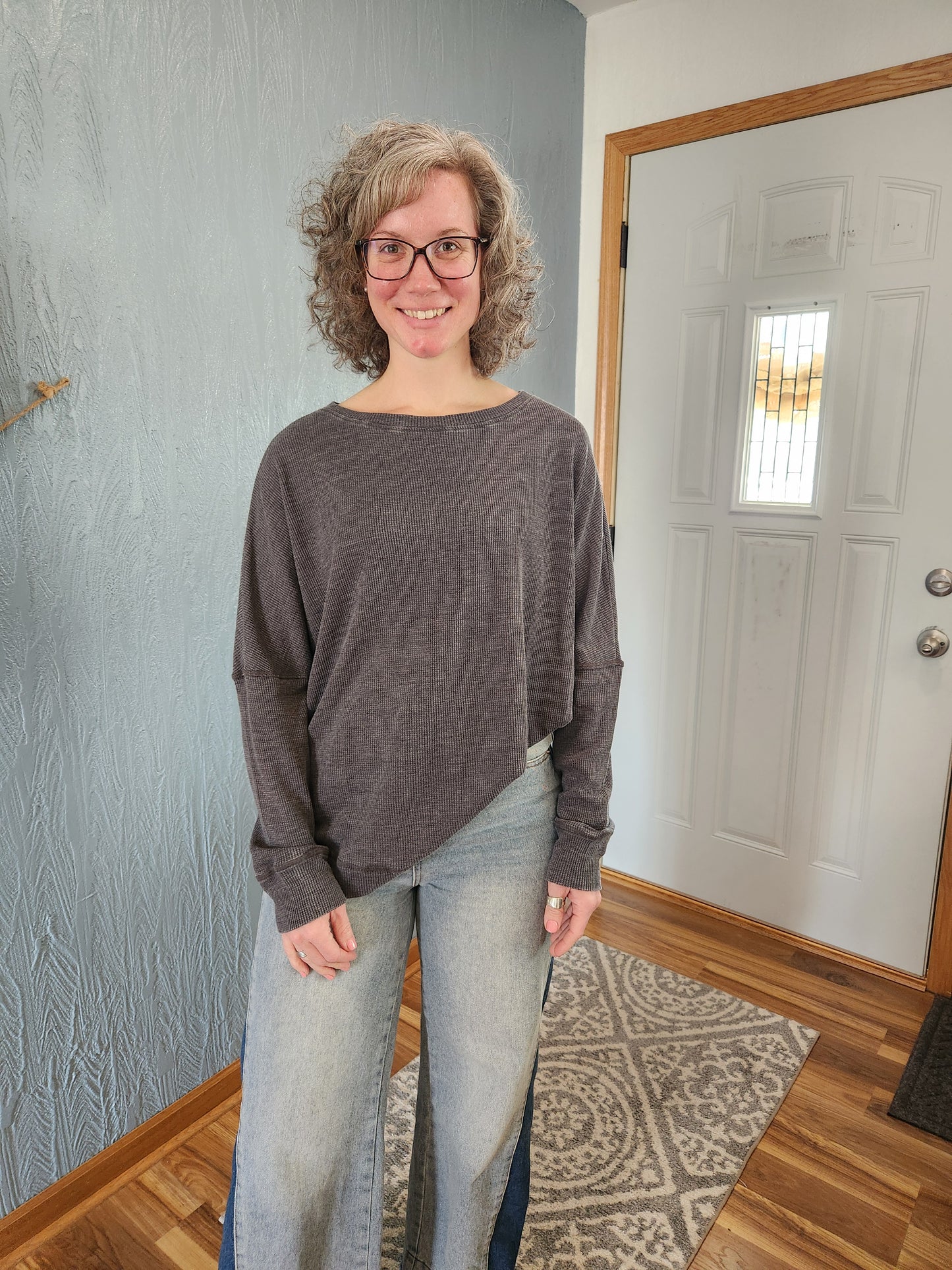 Waffle Ribbed Pullover