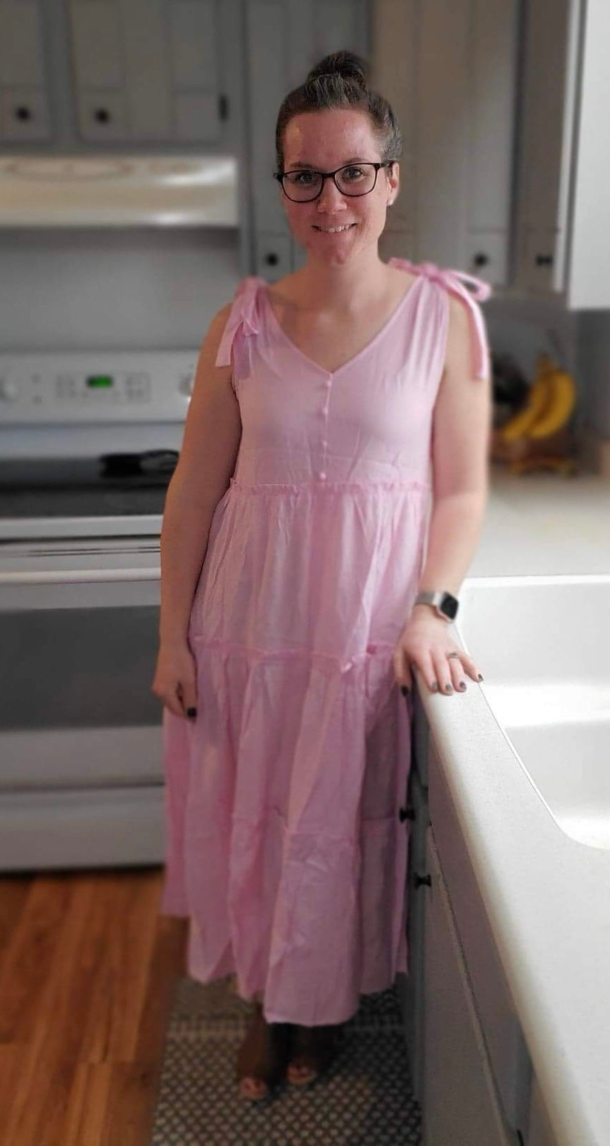 Pink Tiered Dress
